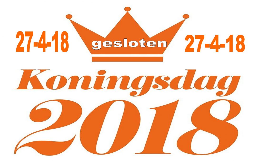 Koningsdag gesloten