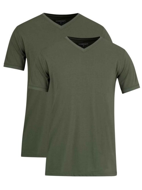 Bart - 2pack V-hals T-shirt - olijfgroen