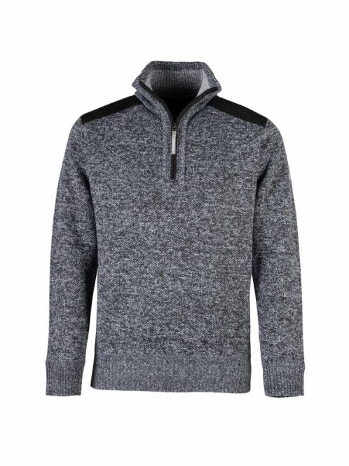 LIAM - heren pullover met rits - grijs